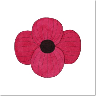 Red Ink Poppy Posters and Art